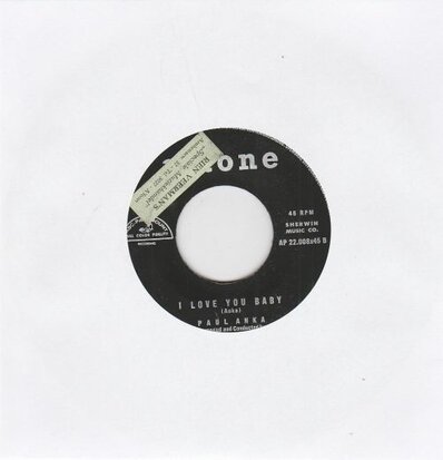 Paul Anka - Tell me that you love me + I love you baby (Vinylsingle)