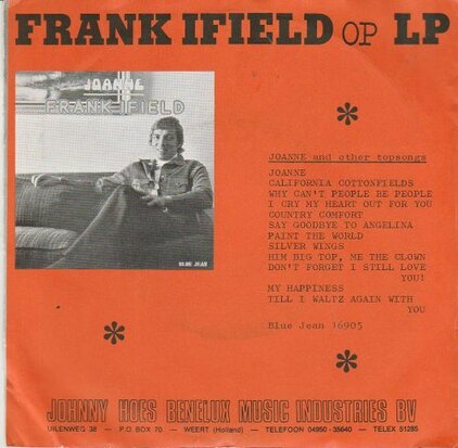 Frank Ifield - Excuse Me Friend + Make Up Of A Clown (Vinylsingle)