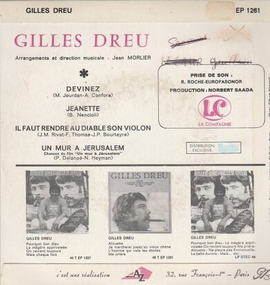 Gilles Dreu - Devinez (EP) (Vinylsingle)