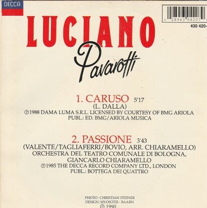 Luciano Pavarotti - Caruso + Passione (Vinylsingle)