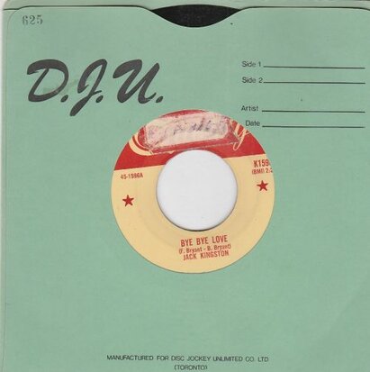 Jack Kingston - Bye Bye Love + A Dream Of The Miner's Child (Vinylsingle)