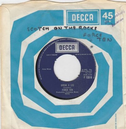 Force Ten - Scotch On The Rocks + Break A Leg (Vinylsingle)