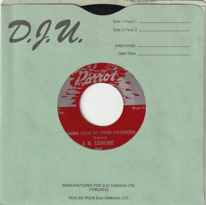 J.B. Lenore - Mamma Talk To Your Daughter + Man Watch Your Woman (Vinylsingle)