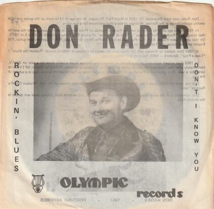 Don Rader - Rockin Blues + Don't I Know You (Vinylsingle)