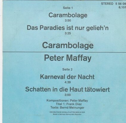 Peter Maffay - Carambolage (EP) (Vinylsingle)