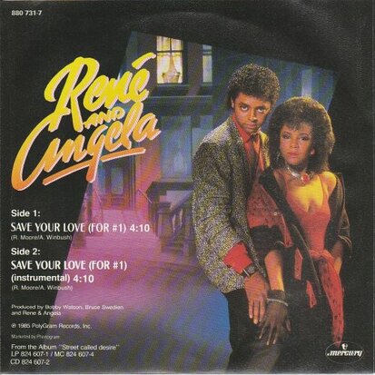 Rene & Angela - Save Your Love (For no 1) + (Instrumental) (Vinylsingle)