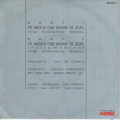 Yves - Te Mooi Om Waar Te Zijn + (instr.) (Vinylsingle)