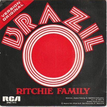 Ritchie Family - Brazil + Hot trip (Vinylsingle)