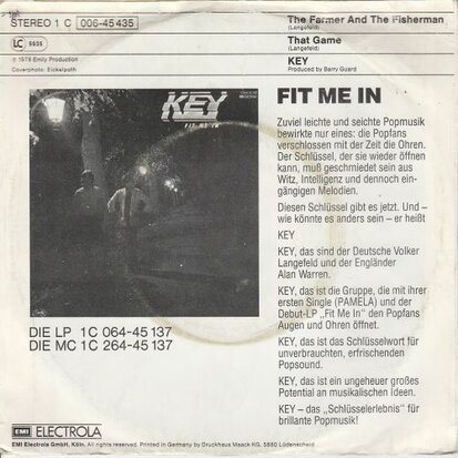 Key - The Farmer And The Fisherman + That Game (Vinylsingle)