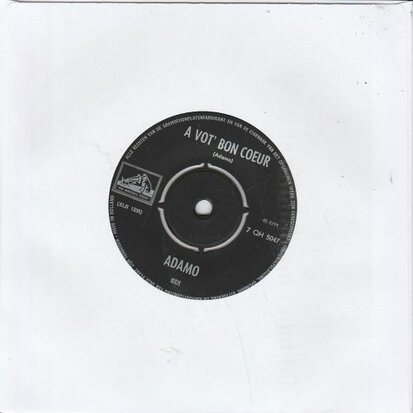 Adamo - Dolce Paola + A vot'  bon coeur (Vinylsingle)