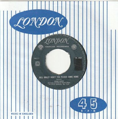 Bobby Darin - Bill Bailey won't you please come home + All night long (Vinylsingle)