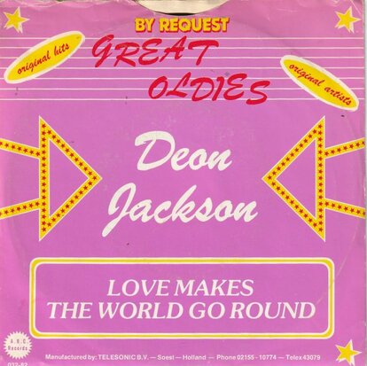 Brendon Wood / Dean Jackson - Gimme a little sign + Love makes the world go round (Vinylsingle)