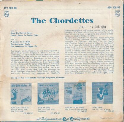 Chordettes - Shine On Harvest Moon (EP) (Vinylsingle)