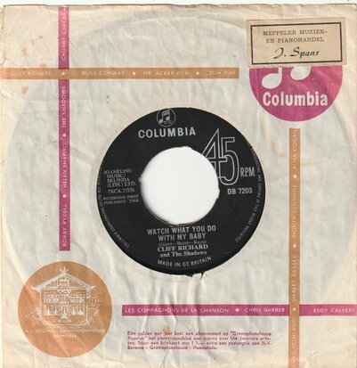 Cliff Richard - I'm the lonely one + Watch what you do with my baby (Vinylsingle)