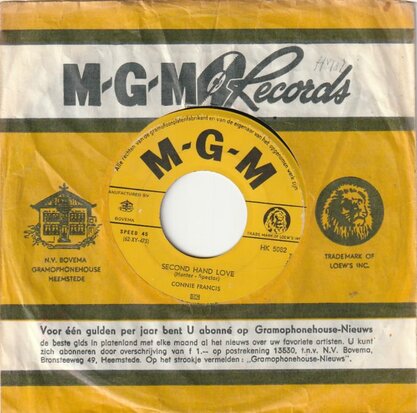 Conny Francis - Second Hand Love + Gonna Git That Man (Vinylsingle)