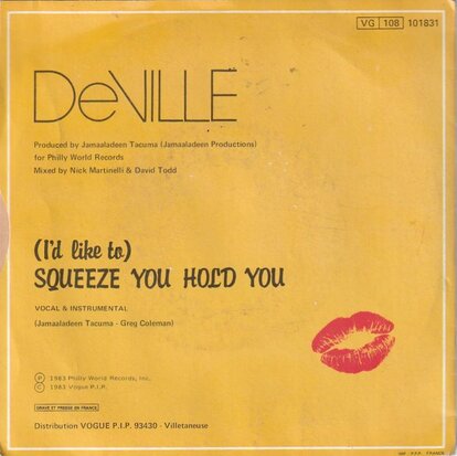 Deville - Squeeze You Hold You + (Instrumental) (Vinylsingle)