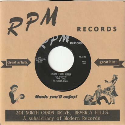 Don Cole & Al Casey - Snake Eyed Mama + Kiss Of Love (Vinylsingle)