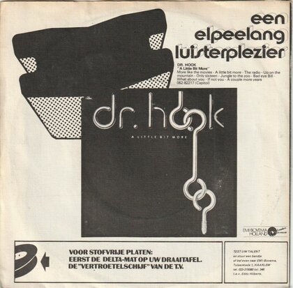 Dr. Hook - A little bit more + A couple more years (Vinylsingle)