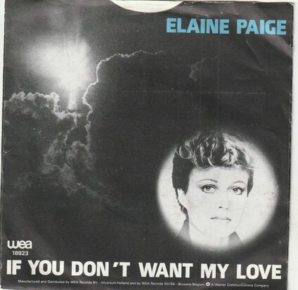 Elaine Page - If you don't want my love + How the heart (Vinylsingle)