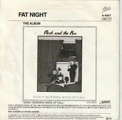 Flash & the Pan - Midnight man + Fat night (Vinylsingle)