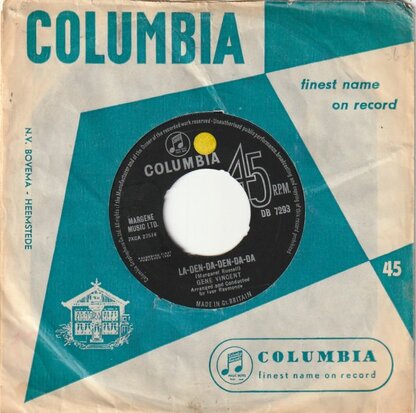 Gene Vincent - La-Den-Da-Den-Da-Da + The Beginning Of The End (Vinylsingle)