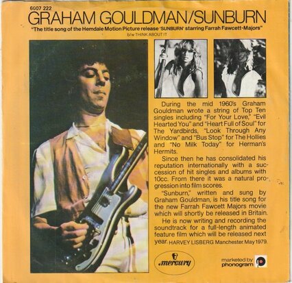 Graham Gouldman  - Sunburn + Think about it (Vinylsingle)