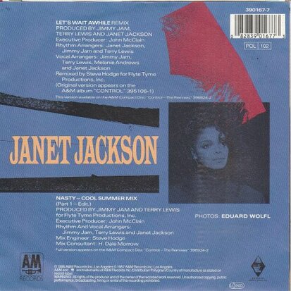 Janet Jackson - Let's wait awhile + Nasty (cool summer mix) (Vinylsingle)