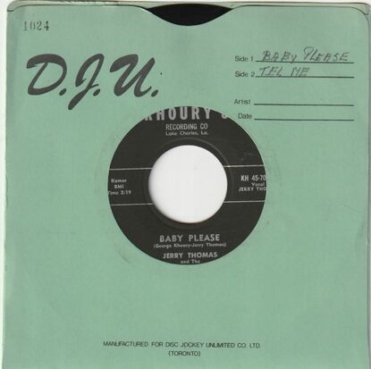 Jerry Thomas - Baby Please + Tell Me (Vinylsingle)