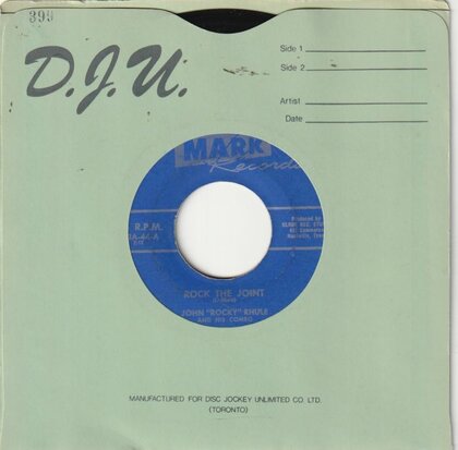 John Rocky Rhule - Rock The Joint + Rock And Roll Baby (Vinylsingle)