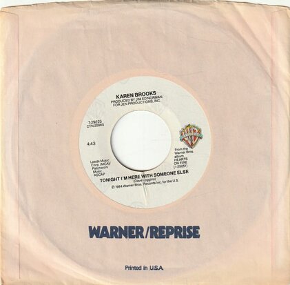 Karen Brooks - Tonight I'm Here With Someone Else + Give It Up (Vinylsingle)