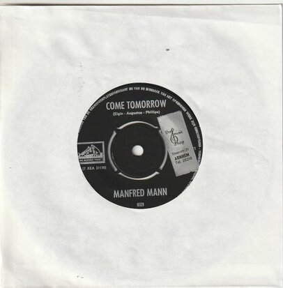 Manfred Mann - Come tomorrow + What did I do wrong (Vinylsingle)