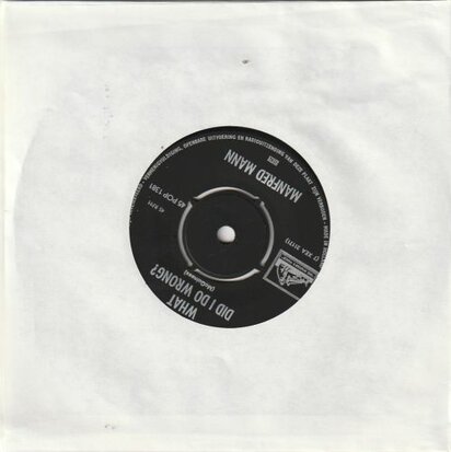 Manfred Mann - Come tomorrow + What did I do wrong (Vinylsingle)