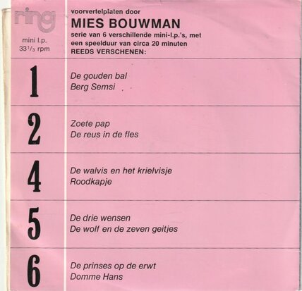 Mies Bouwman - Voorvertelplaat 3 (Vinylsingle)