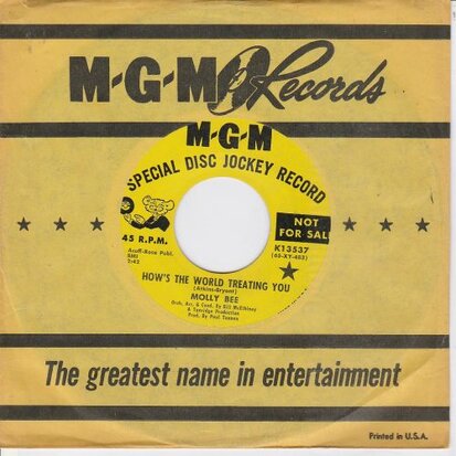 Molly Bee - How's The World Treating You +It Keeps Right On A-Hurtin' (Vinylsingle)