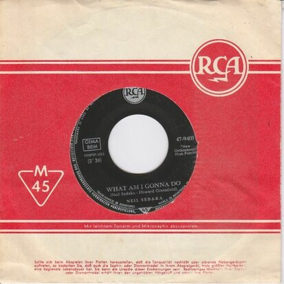 Neil Sedaka - What am I gonna do + Going home to Mary Lou (Vinylsingle)