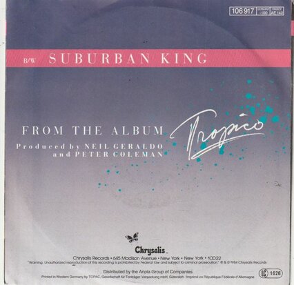 Pat Benatar - We belong + Suburbian king (Vinylsingle)