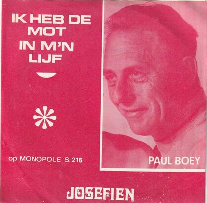 Paul Boey - Ik heb de mot in me lijf + Josefien (Vinylsingle)