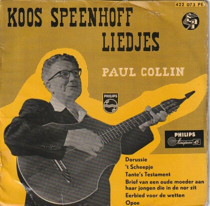 Paul Collin - Koos Speenhoff Liedjes (EP) (Vinylsingle)