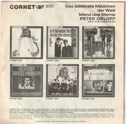 Peter Orloff - Das schonste madchen der welt + Mond und sterne (Vinylsingle)