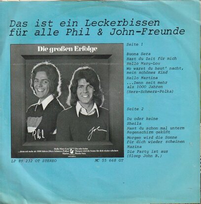 Phil & John - Trau' Einer Frau Uber 16 Nicht + 's Ist Traurig Aber Wahr (Vinylsingle)