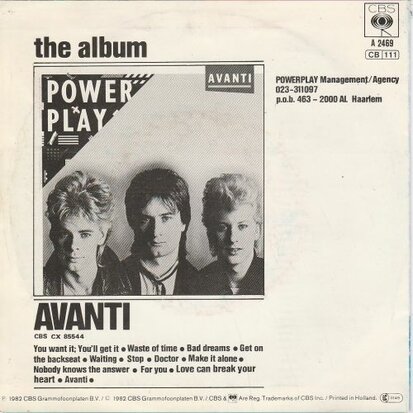 Powerplay - Waste of time + Stop (Vinylsingle)