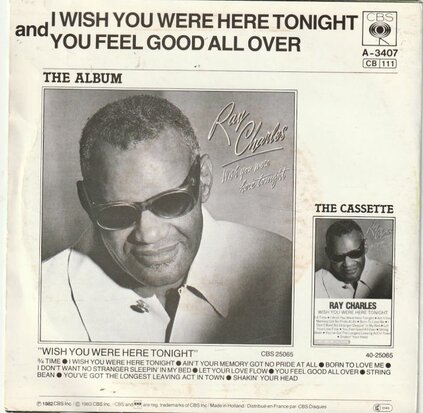 Ray Charles - I Wish You Were Here Tonight + You Feel Good All Over (Vinylsingle)