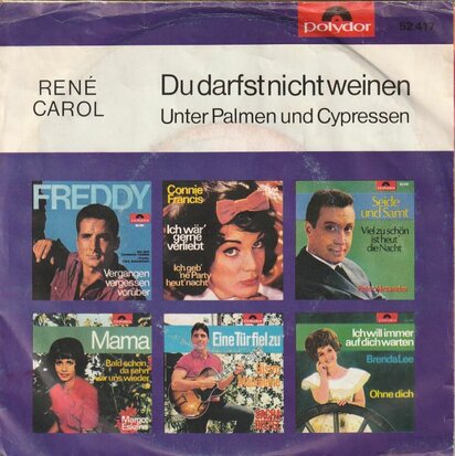 Rene Carol - Du darfst nicht weinen + Unter palmen und cyp. (Vinylsingle)