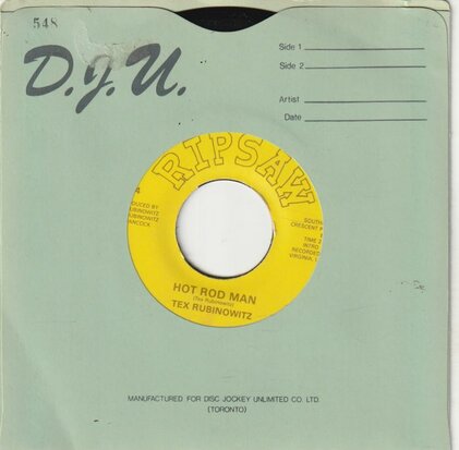 Tex Rubinowitz - Hot Rod Man + Ain't It Wrong (Vinylsingle)