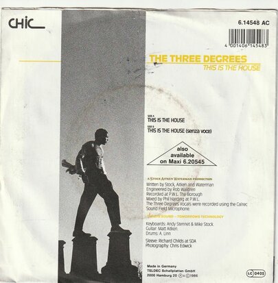 Three Degrees - This Is The House + (Instrumental) (Vinylsingle)