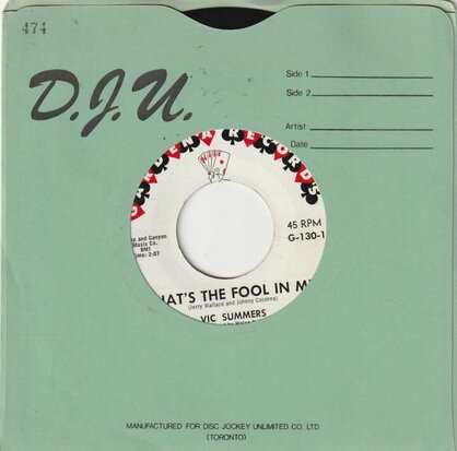 Vic Summers - That's the fool in me + Are you ready (Vinylsingle)