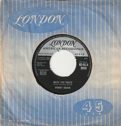 Bobby Darin - Mack the knife + Was there a call for me (Vinylsingle)