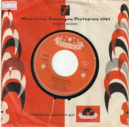 Caterina Valente - Melodia d'amore + Papa Piccoline (Vinylsingle)