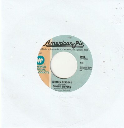 Connie Stevens - Sixteen Reasons + Turn around, look at me (Vinylsingle)