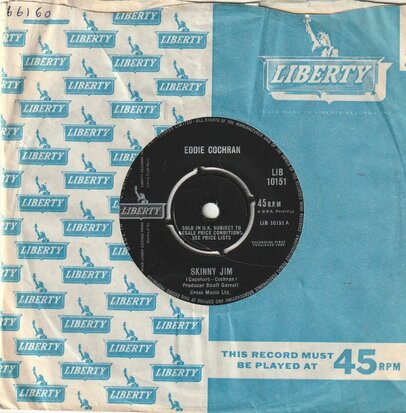 Eddie Cochran - Skinny Jim + Half loved (Vinylsingle)